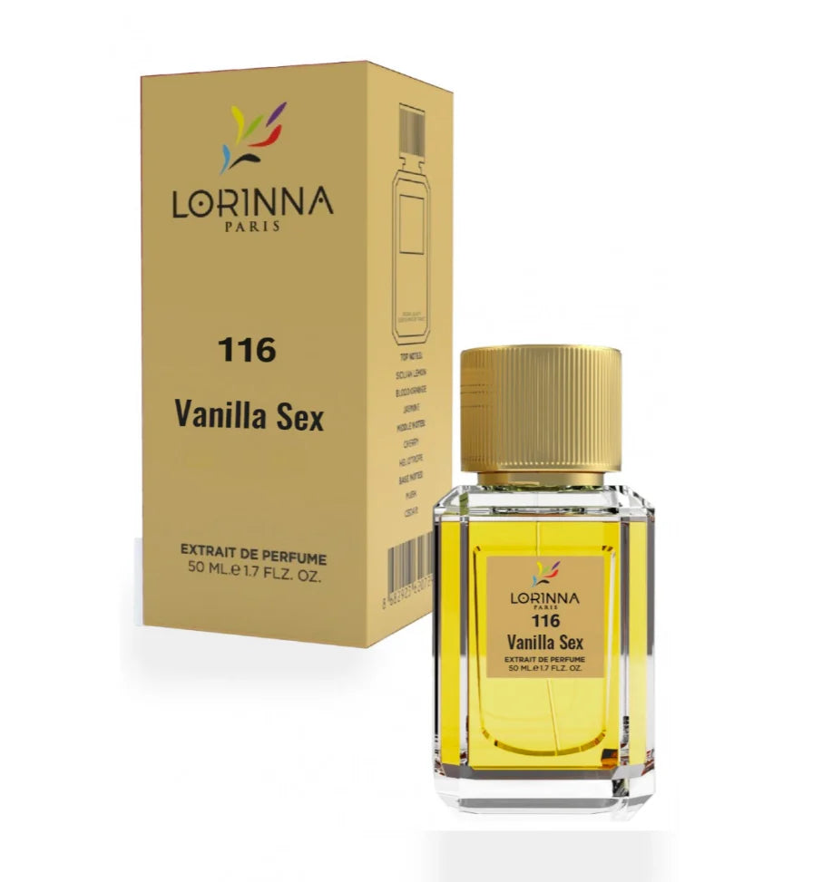 Lorinna Paris - 116 Sexy Vanilla - 50 ML - Extrait de Parfum - Inspired by Tom F Vanilla Sex