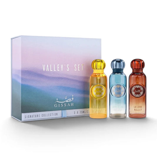 Gissah Valley’s Set 3x75 ml unisex parfum giftset
